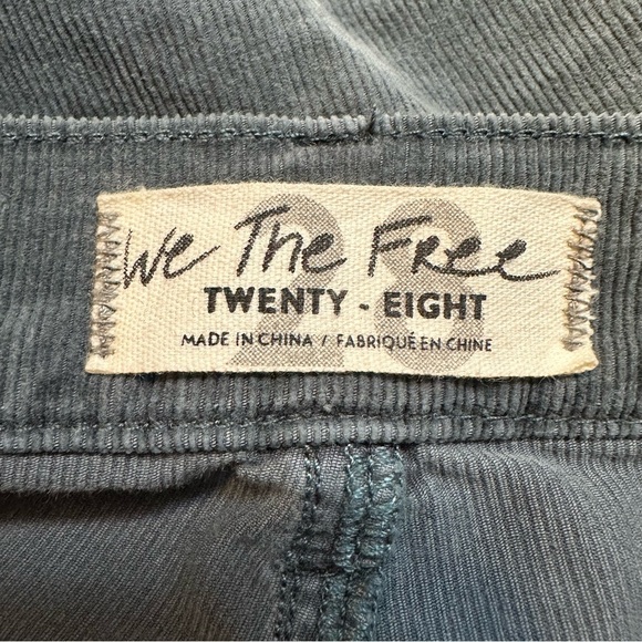 *Free People* We The‎ Free Women's Corduroy Pants Blue Size 28 - Picture 4 of 7